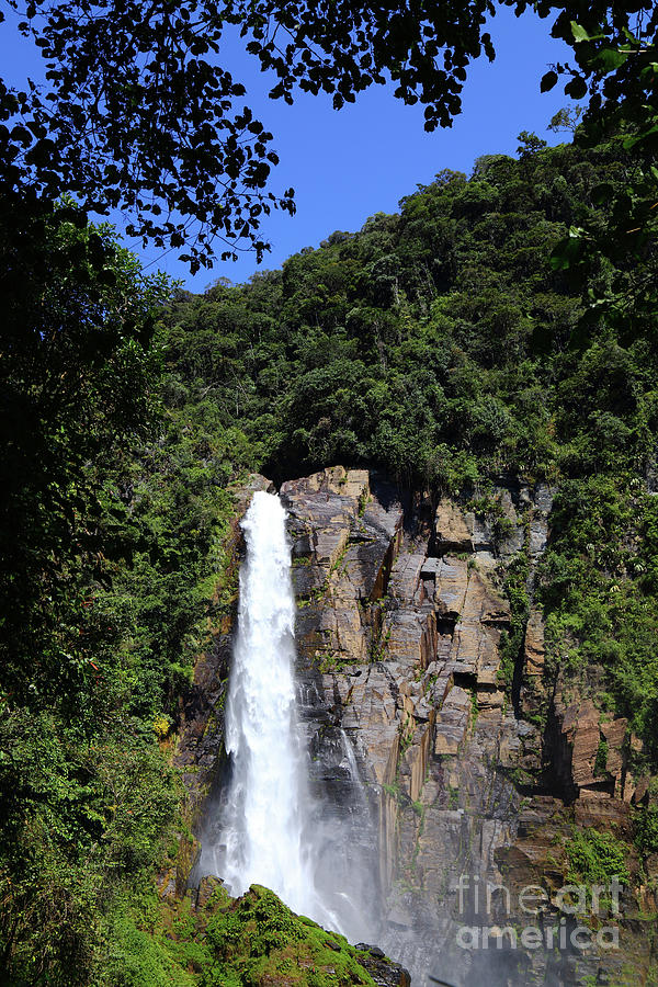 Waterfall Photograph - Rincon Del Tigre Cataract Yungas Bolivia by James Brunker