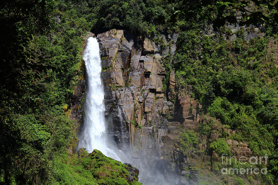 Rincon Del Tigre Waterfall Caranavi Bolivia Photograph by James Brunker