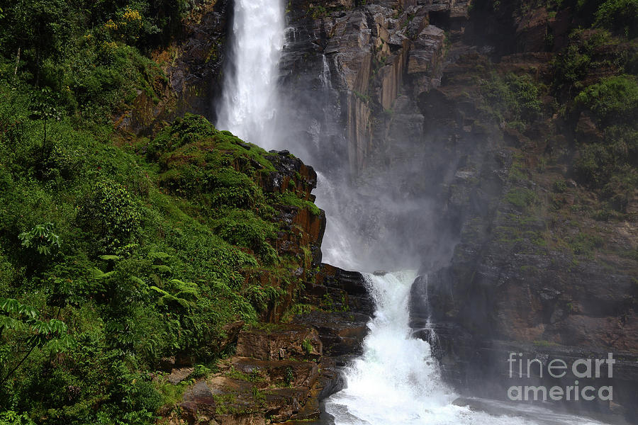 Rincon Del Tigre Waterfall Detail Bolivia Photograph by James Brunker