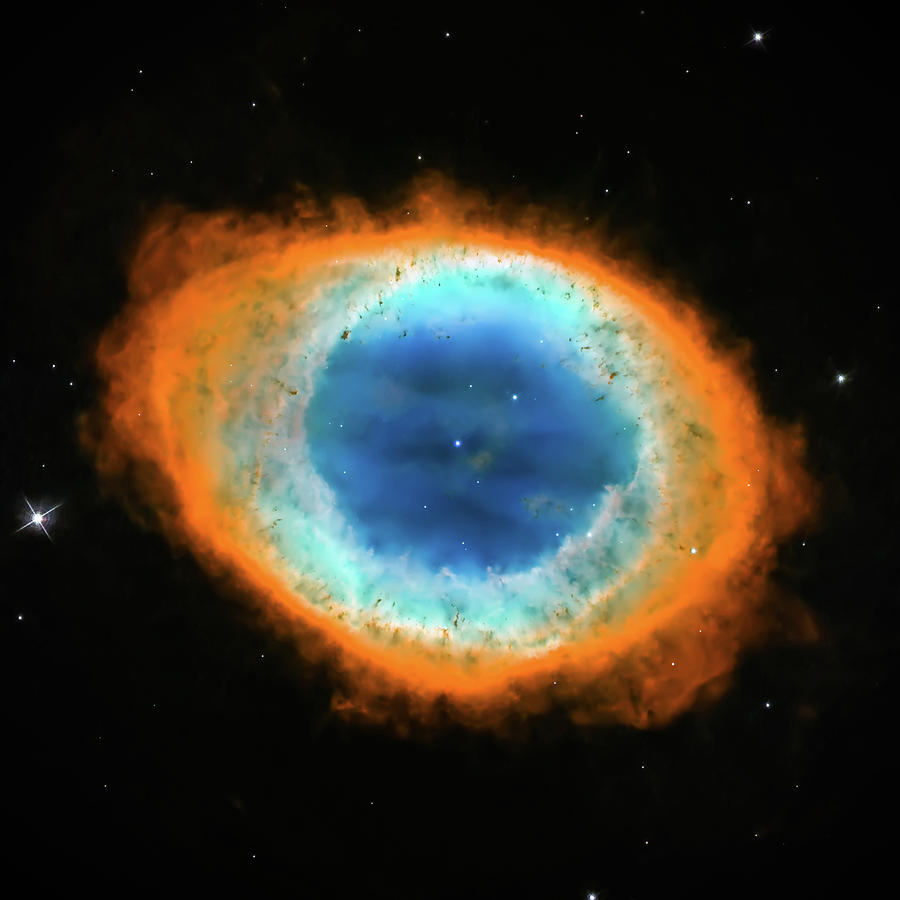 Space Photograph - Ring Nebula Close Up  by Jennifer Rondinelli Reilly - Fine Art Photography