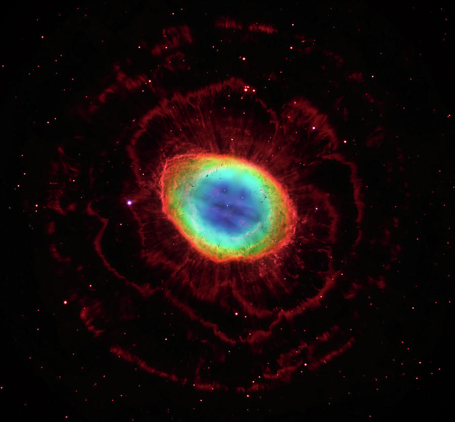 Ring Nebula - Cosmic Rainbow Eye Photograph by Jennifer Rondinelli Reilly - Fine Art Photography