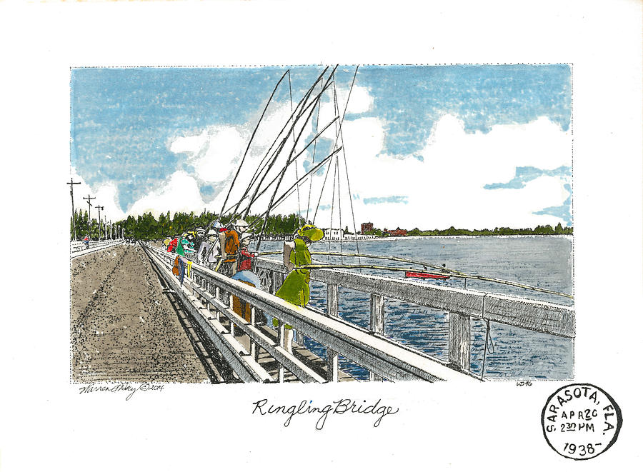 Sarasota Painting - Ringling Bridge by Warren Day