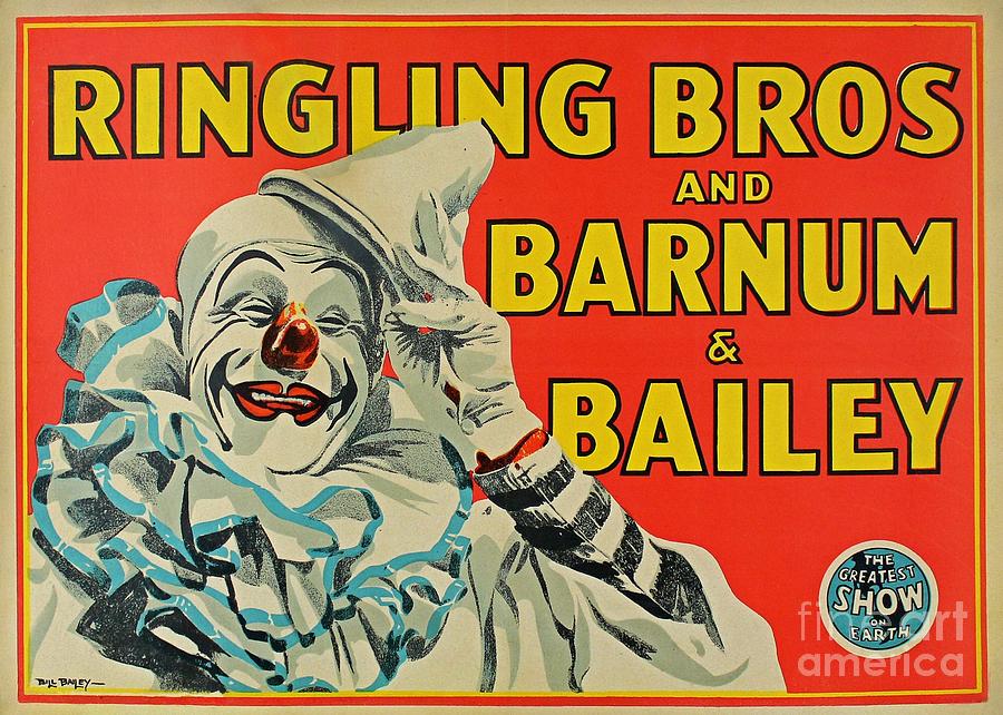 Ringling Brothers Clown Poster Painting By Pd - Fine Art America