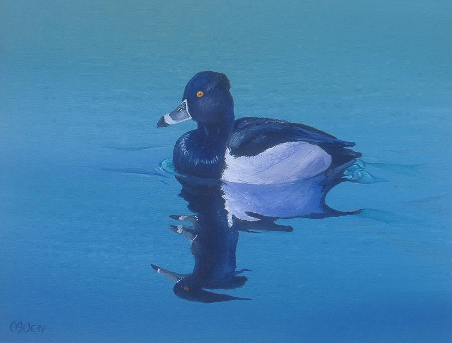 Ringneck-A Study of Reflections Painting by Michael Allen