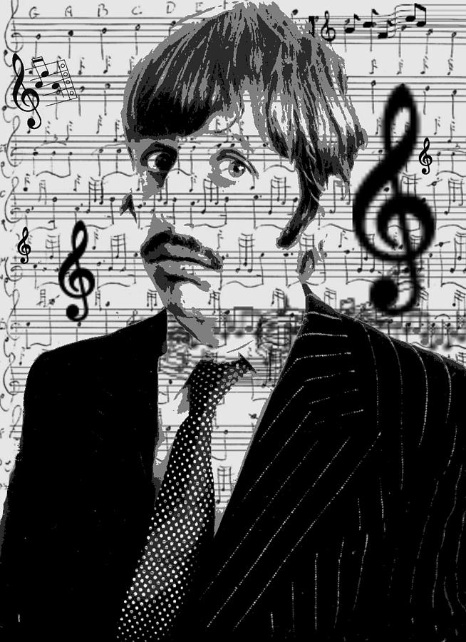 Ringo Star of the Beatles Digital Art by Brad Scott