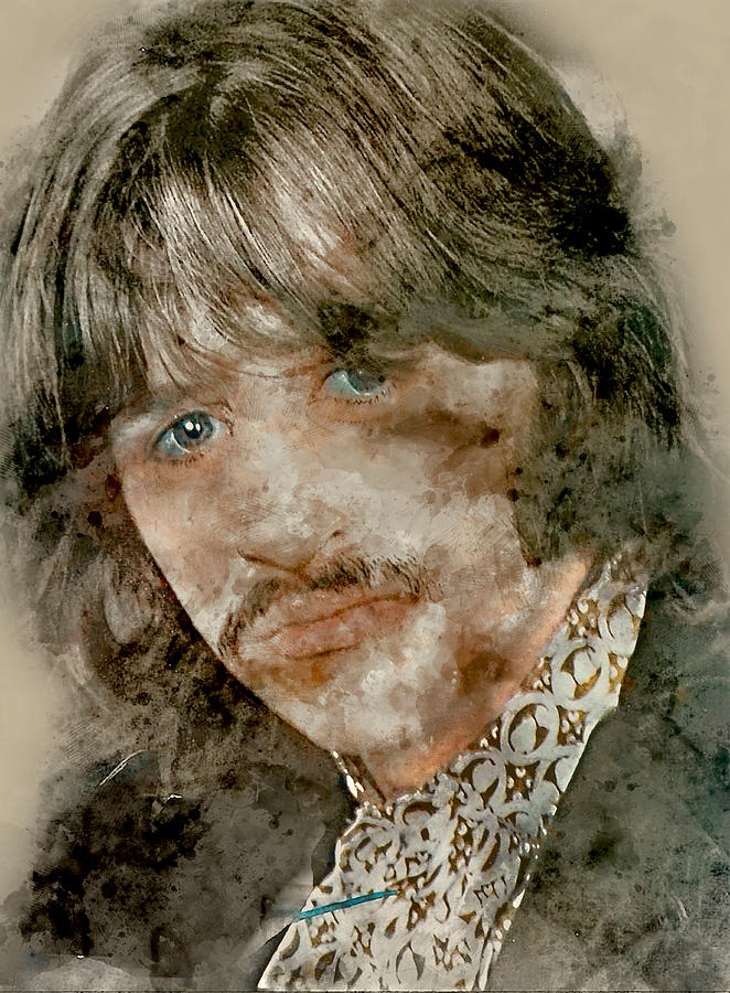 Ringo Starr The Beatles Mixed Media by Marvin Blaine