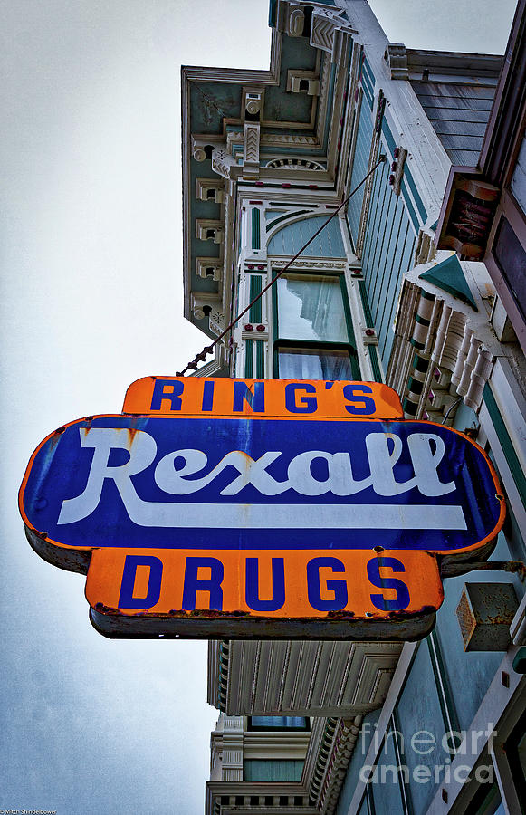 Architecture Photograph - Rings Rexall Drugs  by Mitch Shindelbower