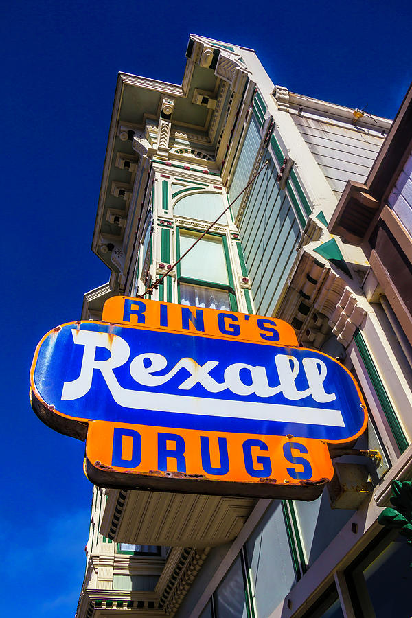 Rings Rexall Drugs Sign Photograph by Garry Gay