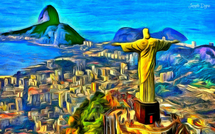 Жизнь вечный праздник. Рио де Жанейро живопись. Рио де Жанейро Paint. Бразилия иллюстрация. Бразилия пейзажи.