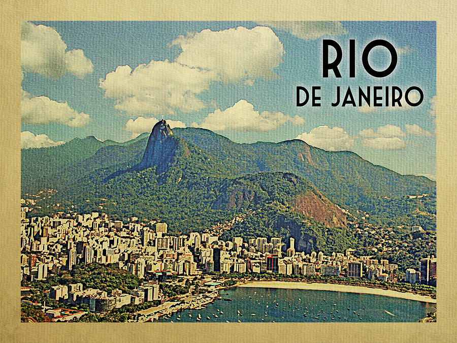 B/W RPPC Postcard Panorama Rio de Janeiro Brasil 1960