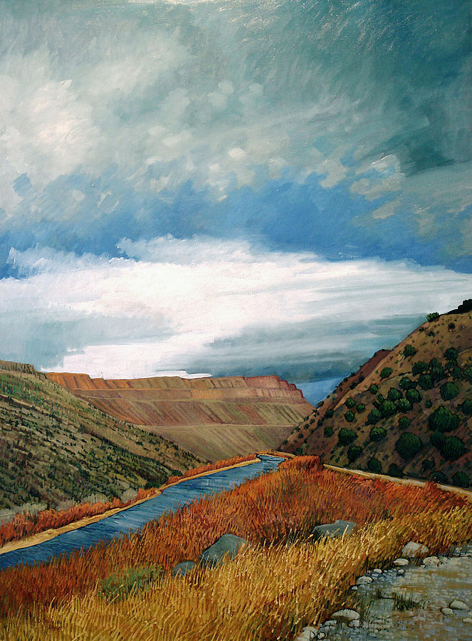 Rio Grande At Pilar Painting by Donna Clair