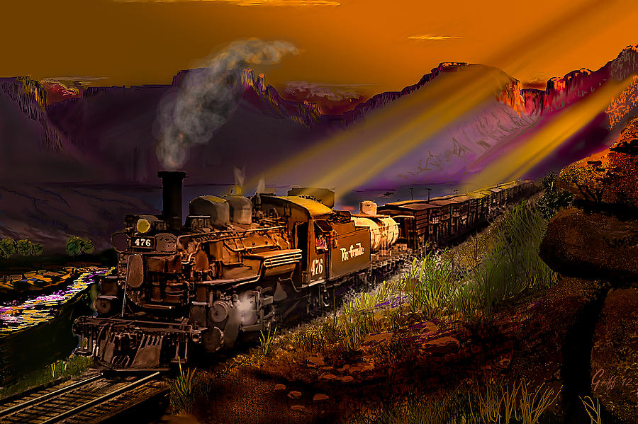 Rio Grande Early Morning Gold Digital Art by J Griff Griffin