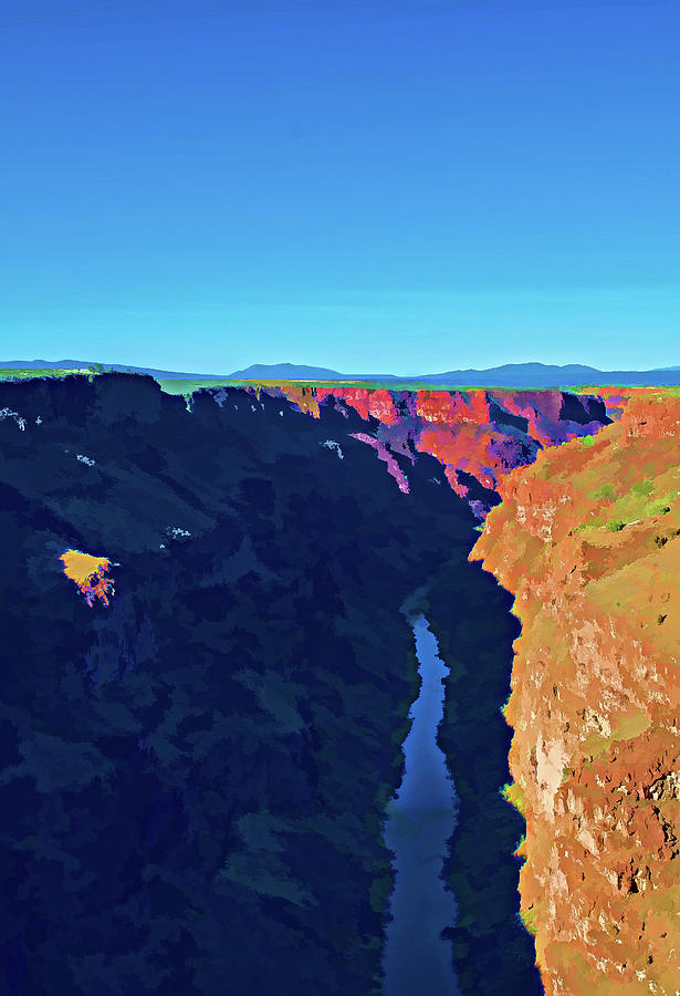 Rio Grande gorge Digital Art by Charles Muhle