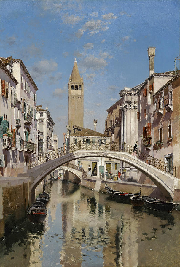 Rio San Barnaba, Venice Painting by Martin Rico