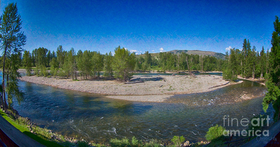 Rio Vista Deck Panorama Methow Valley Landscapes by Omashte Photograph by Omaste Witkowski