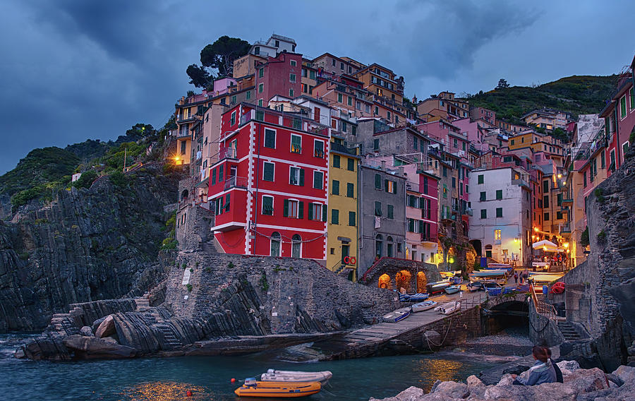Riomaggiore in Cinque Terre Italy Photograph by Joan Carroll