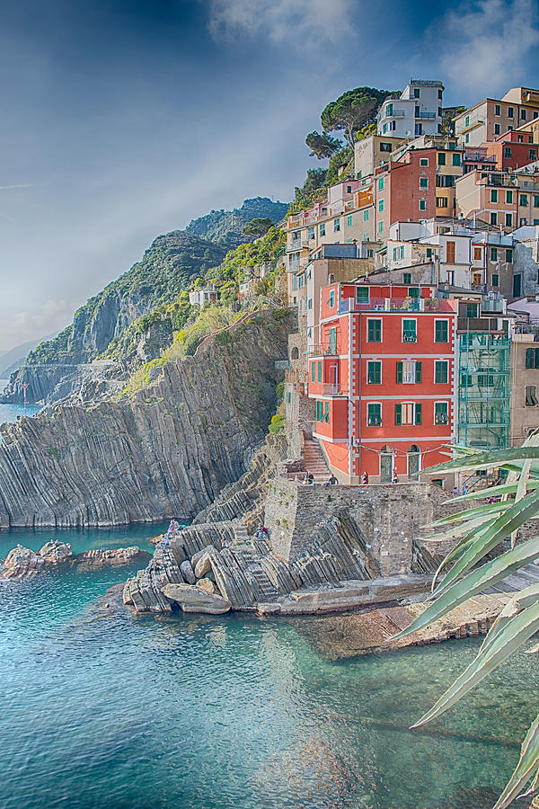 Riomaggiore Italy Fishing Village Cinque Terre Photograph by Bert Peake