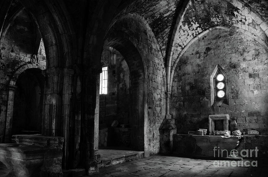 Rioseco Abandoned Abbey Chapels BW Photograph by RicardMN Photography