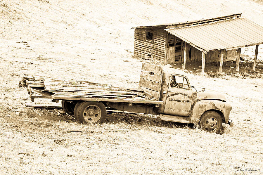 RIP Old Truck in Field Photograph by John Harmon