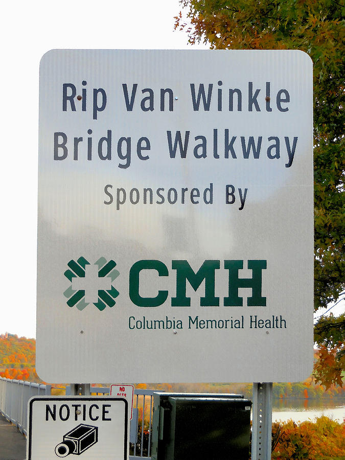 Rip van winkle bridge walkway Painting by Jeelan Clark