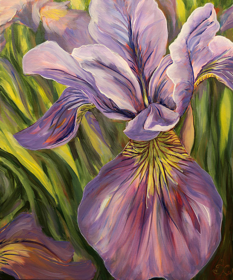 Ripe Iris Painting by Trina Teele