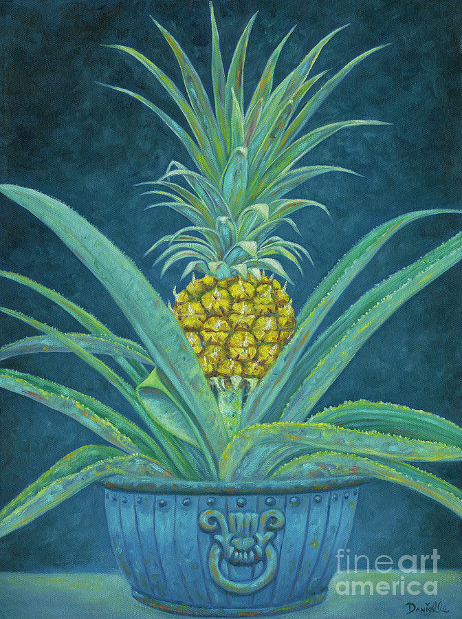 Ripe Pineapple Painting by Danielle Perry