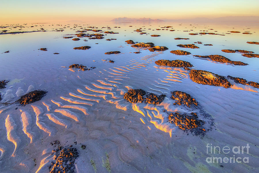 Rippled Shore of the Great Salt Lake Photograph by Spencer Baugh