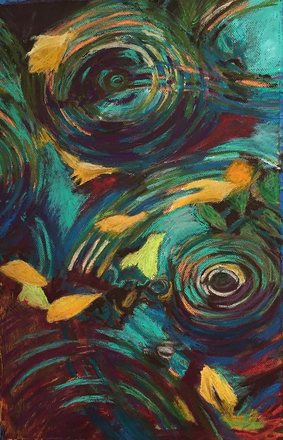 Abstract Pastel - Ripples in Time by Art Nomad Sandra Hansen