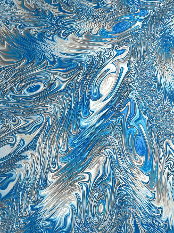 Abstract Digital Art - Ripples in time by John Edwards
