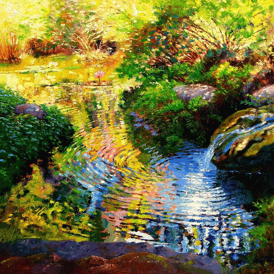 Ripples on a Quiet Pond Painting by John Lautermilch