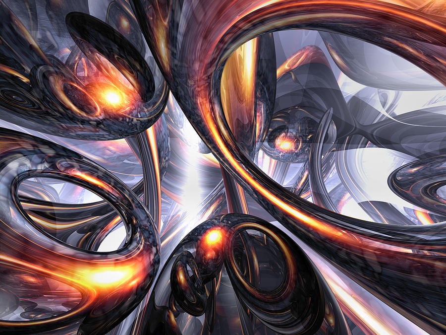 Fantasy Digital Art - Rippling Fantasy Abstract by Alexander Butler