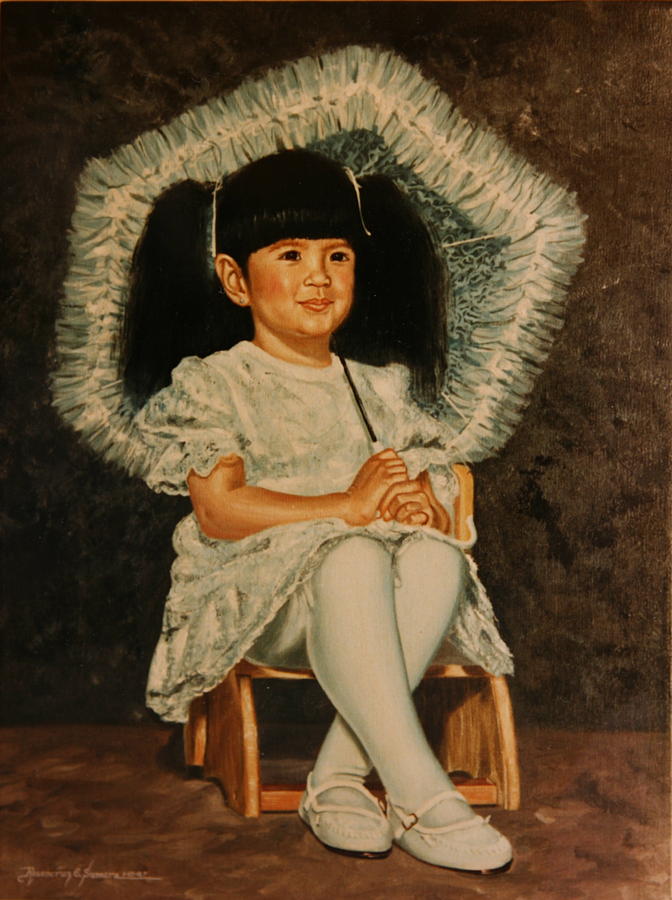 Portrait Painting - Risa by Rosencruz  Sumera