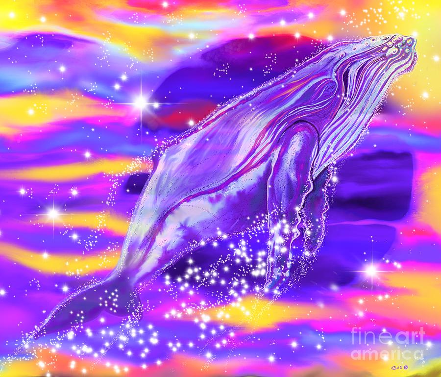 Whale Digital Art - Rise of the Spirit Whale  by Nick Gustafson