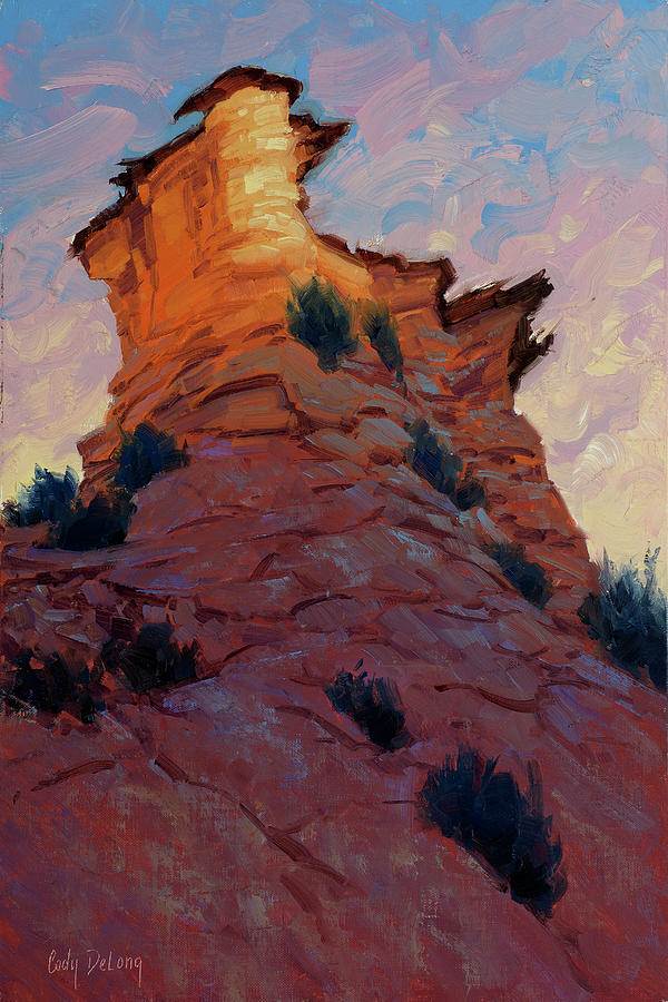 Zion National Park Painting - Rise Up 16x12 by Cody DeLong