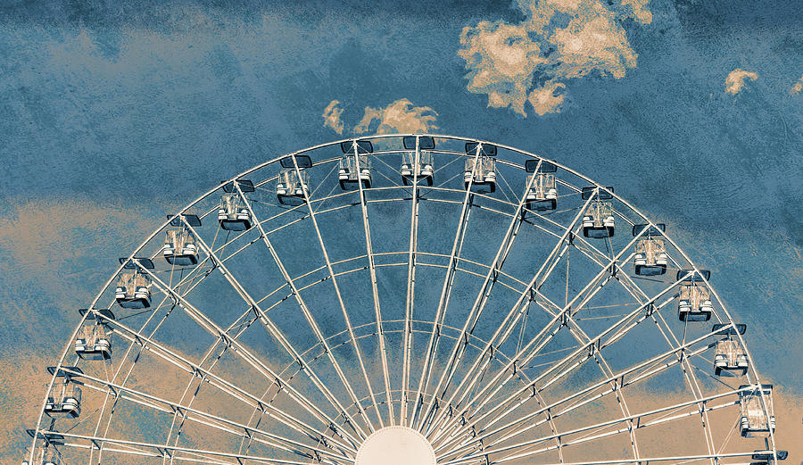 Rise Up Ferris Wheel In The Clouds Photograph by Terry DeLuco