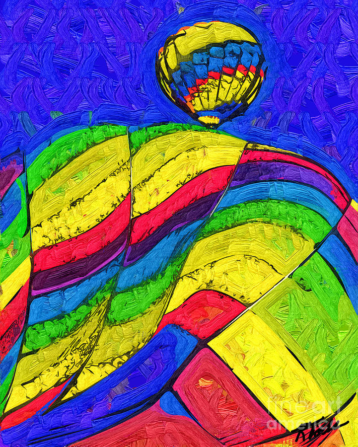 Hot Air Balloon Digital Art - Rising Behind by Kirt Tisdale