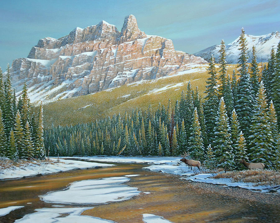 Rising Over The Valley Painting by Jake Vandenbrink