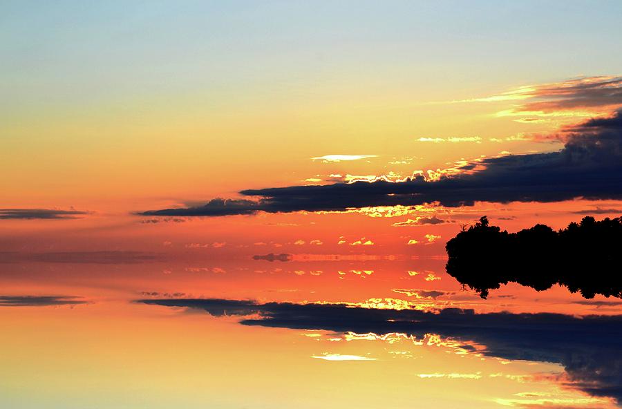 Rising Sun Behind A Cloud Two  Digital Art by Lyle Crump