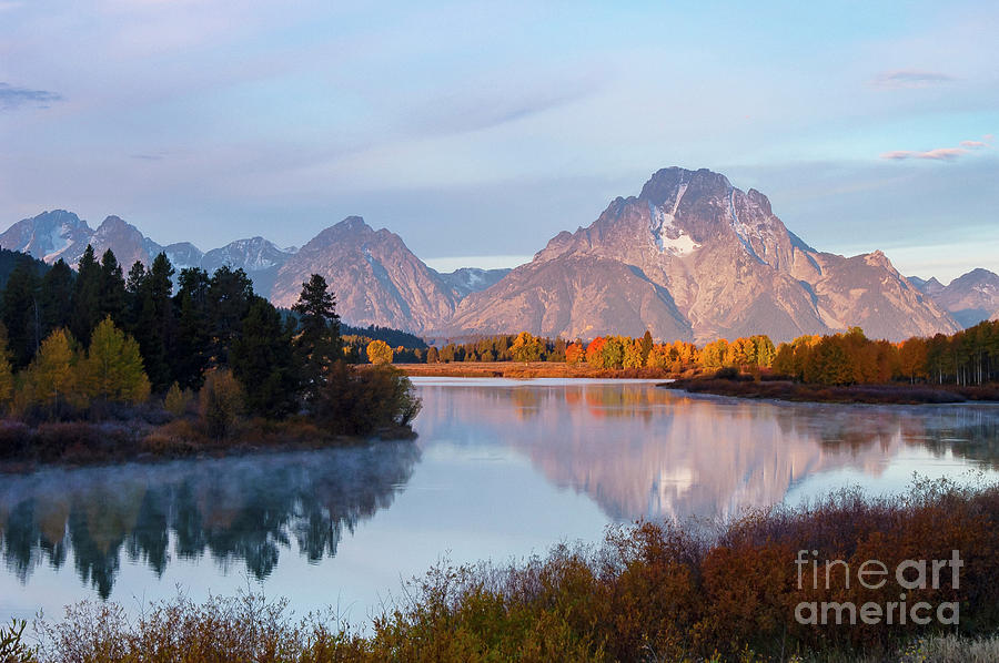 Rising Sun at Oxbow Bend Photograph by Bob Phillips