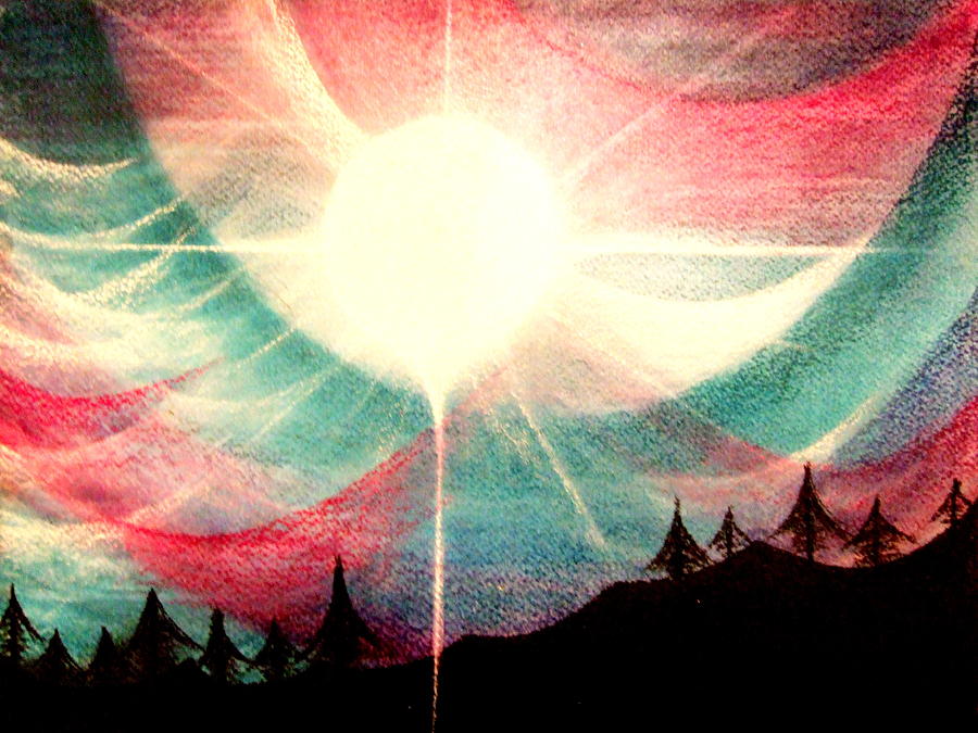 Rising Sun Painting by Kumiko Mayer