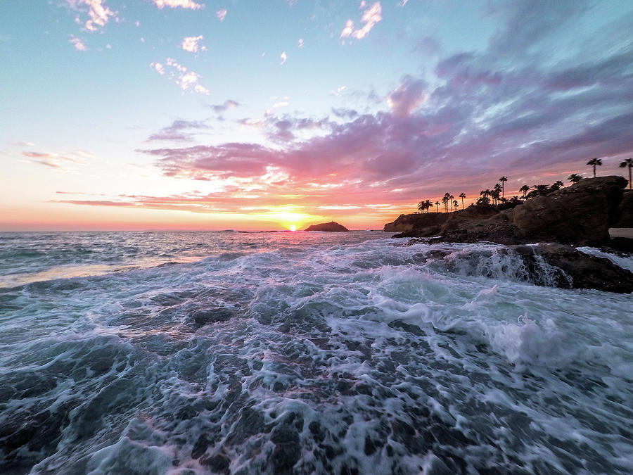 Sunset Photograph - Rising Tide Laguna Beach by Seascaping Photography