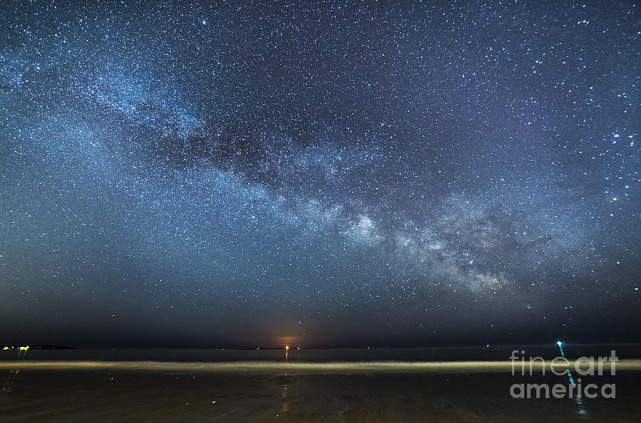 Beach Photograph - Rising Tide Rising Moon Rising Milky Way by Patrick Fennell