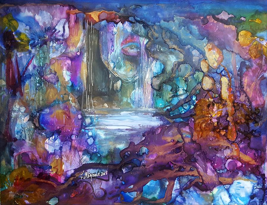 Abstract Painting - Rising Waters by Lucy Giboyeaux Abstract Painting - Rising Waters by Lucy Giboyeaux