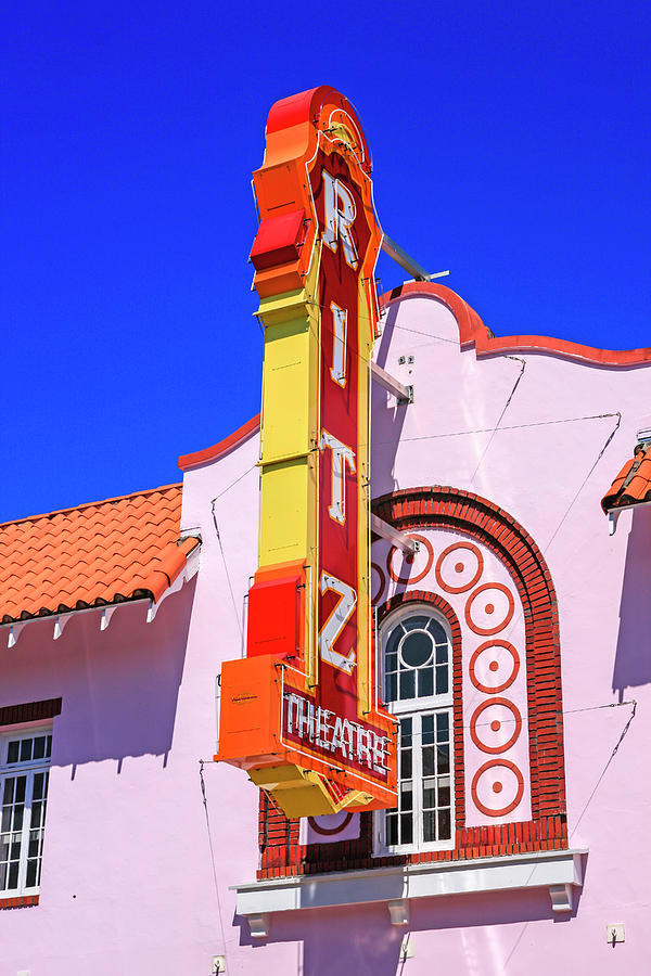 Ritz Theatre sign in Winter Haven FL Photograph by Chris Smith