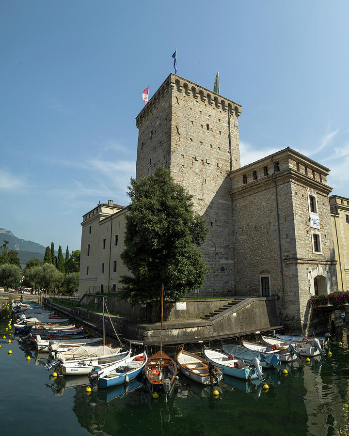 Boat Photograph - Riva del Garda Fortress by Nicola Aristolao
