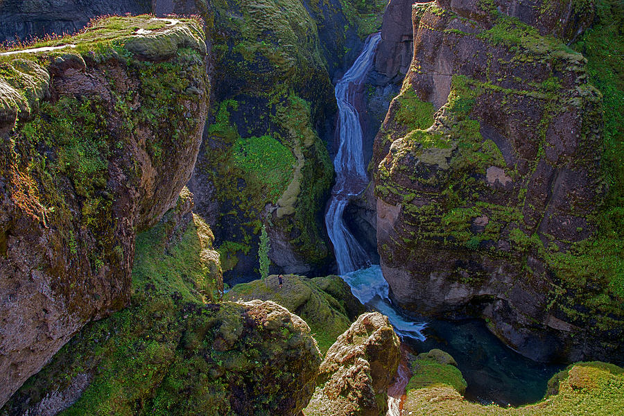 River and green canyons in Iceland Photograph by Dave Dilli