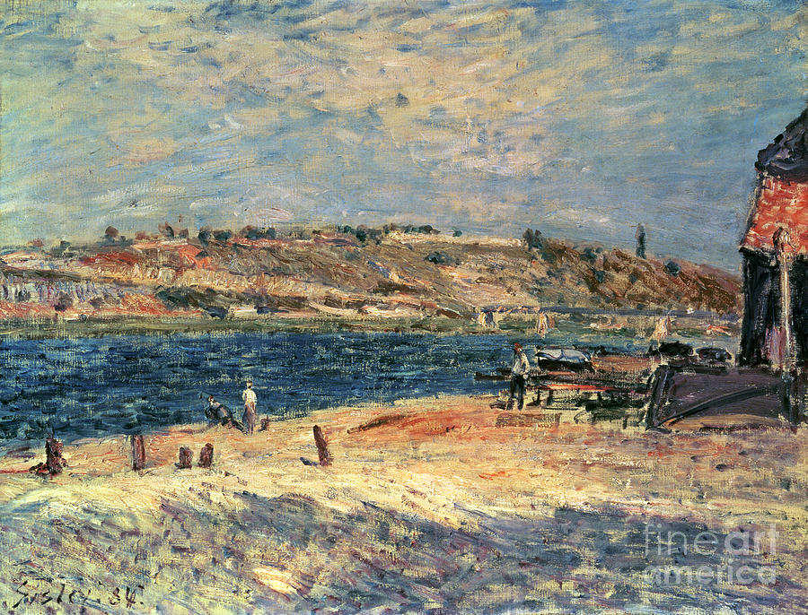 River Banks at Saint-Mammes Painting by Alfred Sisley