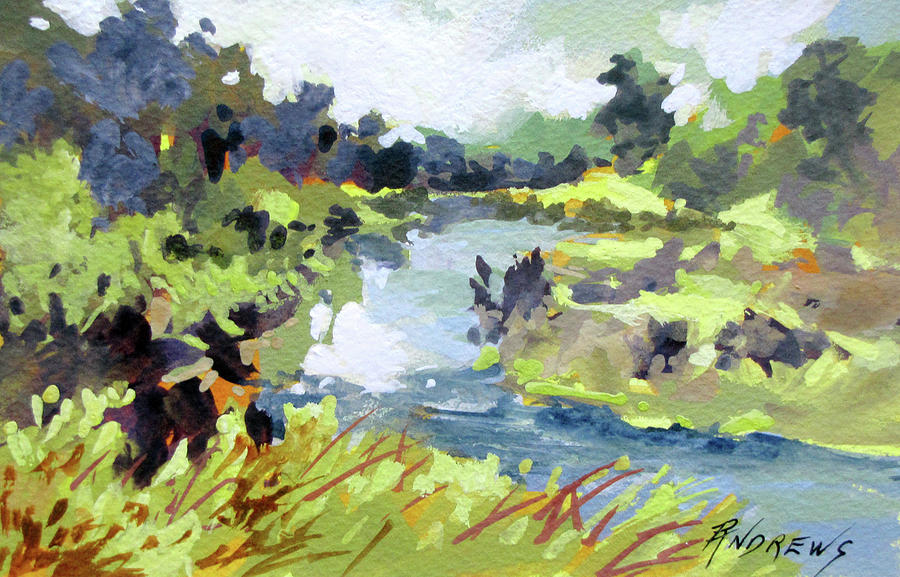 River Bend Painting by Rae Andrews