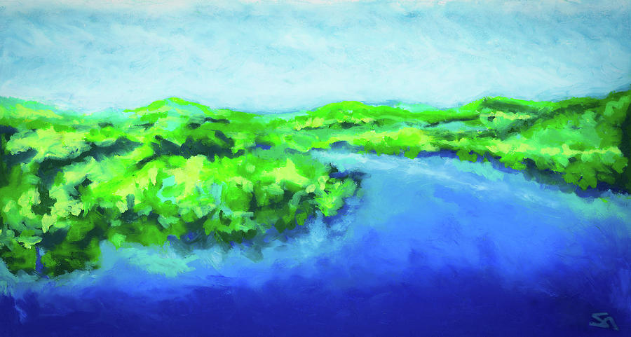 Nature Painting - River Bend by Stephen Anderson