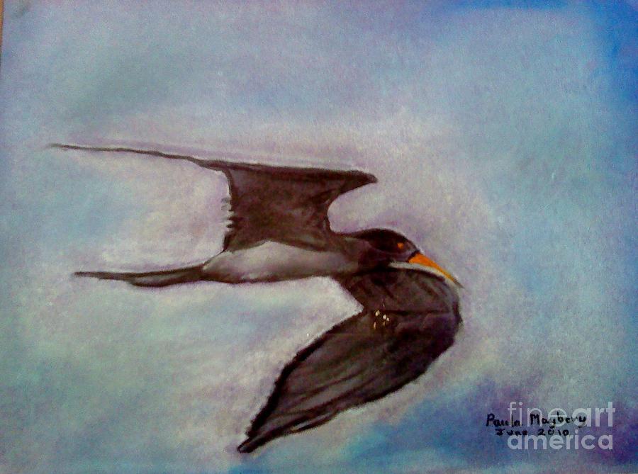 River Bird Painting by Paula Maybery